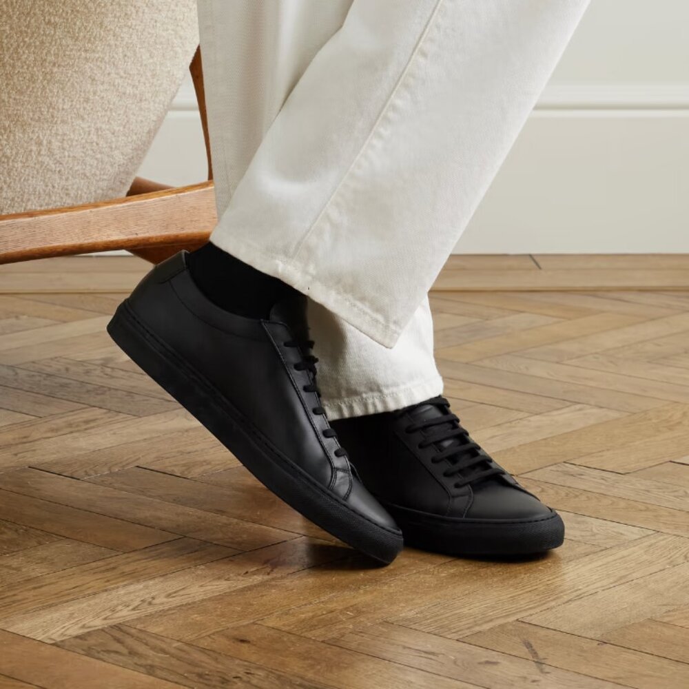 Common Projects Black Original Achilles Leather Sneakers